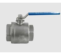 Кран шаровый муфтовый двусоставной нержавеющий NEWKEY (2PC) AISI304 DN50 (2"), (CF8), PN40 NK-BML50/4