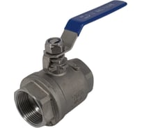 Кран шаровый муфтовый двусоставной нержавеющий NEWKEY (2PC) AISI316 DN32 (1_1/4"), (CF8M), PN40 NK-BML32/6