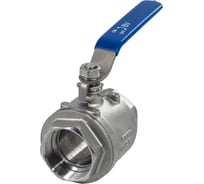 Кран шаровый муфтовый двусоставной нержавеющий NEWKEY (2PC) AISI316 DN50 (2"), (CF8M), PN40 NK-BML50/6