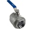 Кран шаровый муфтовый двусоставной нержавеющий NEWKEY (2PC) AISI316 DN80 (3"), (CF8M), PN25 NK-BML80/6 4