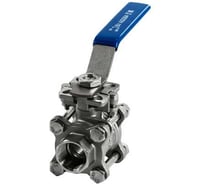 Кран шаровый муфтовый под привод NEWKEY нержавеющий (3PC), AISI304 DN20 (3/4"), (CF8), PN64 NK-BMTp20/4