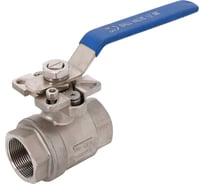 Кран шаровый муфтовый под привод NEWKEY нержавеющий (2PC), AISI304 DN40 (1_1/2"), (CF8), PN40 NK-BMp40/4