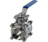 Кран шаровый муфтовый под привод NEWKEY нержавеющий (3PC), AISI304 DN50 (2"), (CF8), PN40 NK-BMTp50/4 1