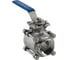 Кран шаровый муфтовый под привод NEWKEY нержавеющий (3PC), AISI304 DN50 (2"), (CF8), PN40 NK-BMTp50/4 3