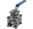 Кран шаровый муфтовый под привод NEWKEY нержавеющий (3PC), AISI316 DN50 (2"), (CF8M), PN40 NK-BMTp50/6 1