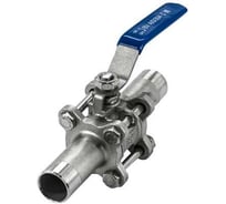 Кран шаровый приварной трехсоставной NEWKEY нержавеющий (3PC), AISI304 DN10 (3/8"), (CF8), PN64 NK-BE10/4