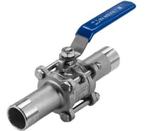 Кран шаровый приварной трехсоставной NEWKEY нержавеющий (3PC), AISI316 DN25 (1"), (CF8M), PN64 NK-BE25/6