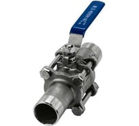 Кран шаровый приварной трехсоставной NEWKEY нержавеющий (3PC), AISI304 DN32 (1_1/4"), (CF8), PN40 NK-BE32/4