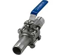 Кран шаровый приварной трехсоставной NEWKEY нержавеющий (3PC), AISI304 DN25 (1"), (CF8), PN64 NK-BE25/4