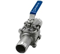 Кран шаровый приварной трехсоставной NEWKEY нержавеющий (3PC), AISI304 DN40 (1_1/2"), (CF8), PN40 NK-BE40/4