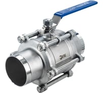 Кран шаровый приварной трехсоставной NEWKEY нержавеющий (3PC), AISI304 DN 100 (4"), (CF8), PN16 NK-BE100/4