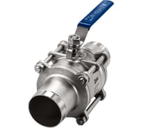 Кран шаровый приварной трехсоставной NEWKEY нержавеющий (3PC), AISI304 DN80 (3"), (CF8), PN25 NK-BE80/4