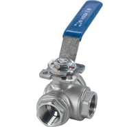 Кран шаровый трехходовой (T-тип) нержавеющий NEWKEY AISI304 DN20 (3/4"), (CF8), PN64 NK-BTt20/4