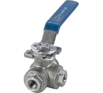 Кран шаровый трехходовой (T-тип) нержавеющий NEWKEY AISI304 DN 8 (1/4"), (CF8), PN40 NK-BTt8/4