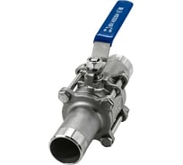 Кран шаровый приварной трехсоставной NEWKEY под привод нержавеющий (3PС), AISI304 DN40 (1_1/2"), (CF8),PN40 NK-BEp40/4