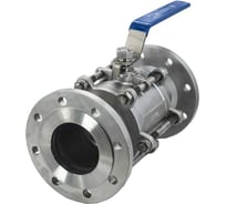 Кран шаровый фланцевый трехсоставной нержавеющий NEWKEY (3PC), AISI304 DN 100 (4"), (CF8), PN16 NK-BF100/4