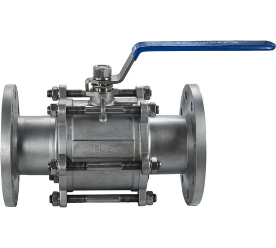 Кран шаровый фланцевый трехсоставной нержавеющий NEWKEY (3PC), AISI304 DN 100 (4"), (CF8), PN16 NK-BF100/4