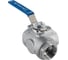 Кран шаровый трехходовой NEWKEY (L-тип) нержавеющий, AISI304 DN50 (2"), (CF8), PN40 NK-BTl50/4 3