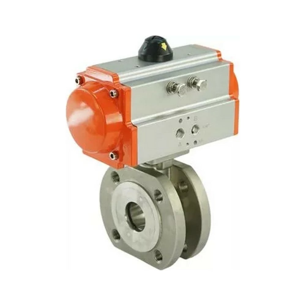 Шаровой кран DN.ruКШмФП.316.200 Ду15 Ру16 с пневмоприводом -SA-052-12 ...