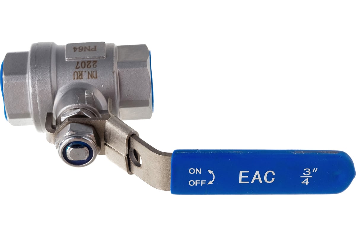 Шаровый кран DN.ruполнопроходной КШМП.316.230-h Ду20 Ру64 SS316 ...