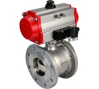 Шаровой кран DN.ru КШмФП.316.200 Ду25 Ру16 пневмопривод, пневмораспред D160-01748