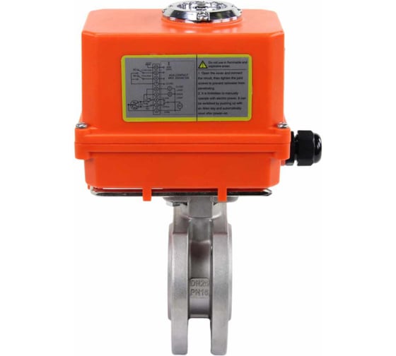 Шаровой кран DN.ru КШмФП.316.200 Ду25 Ру16 электропривод QT-003 MINI 220В D160-01734