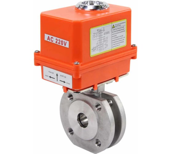 Шаровой кран DN.ru КШмФП.316.200 Ду25 Ру16 электропривод QT-003 MINI 220В D160-01734