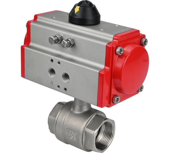 Кран шаровой DN.ru КШМП.316.230-ISO Ду25 Ру63 с пневмоприводом D160-11290