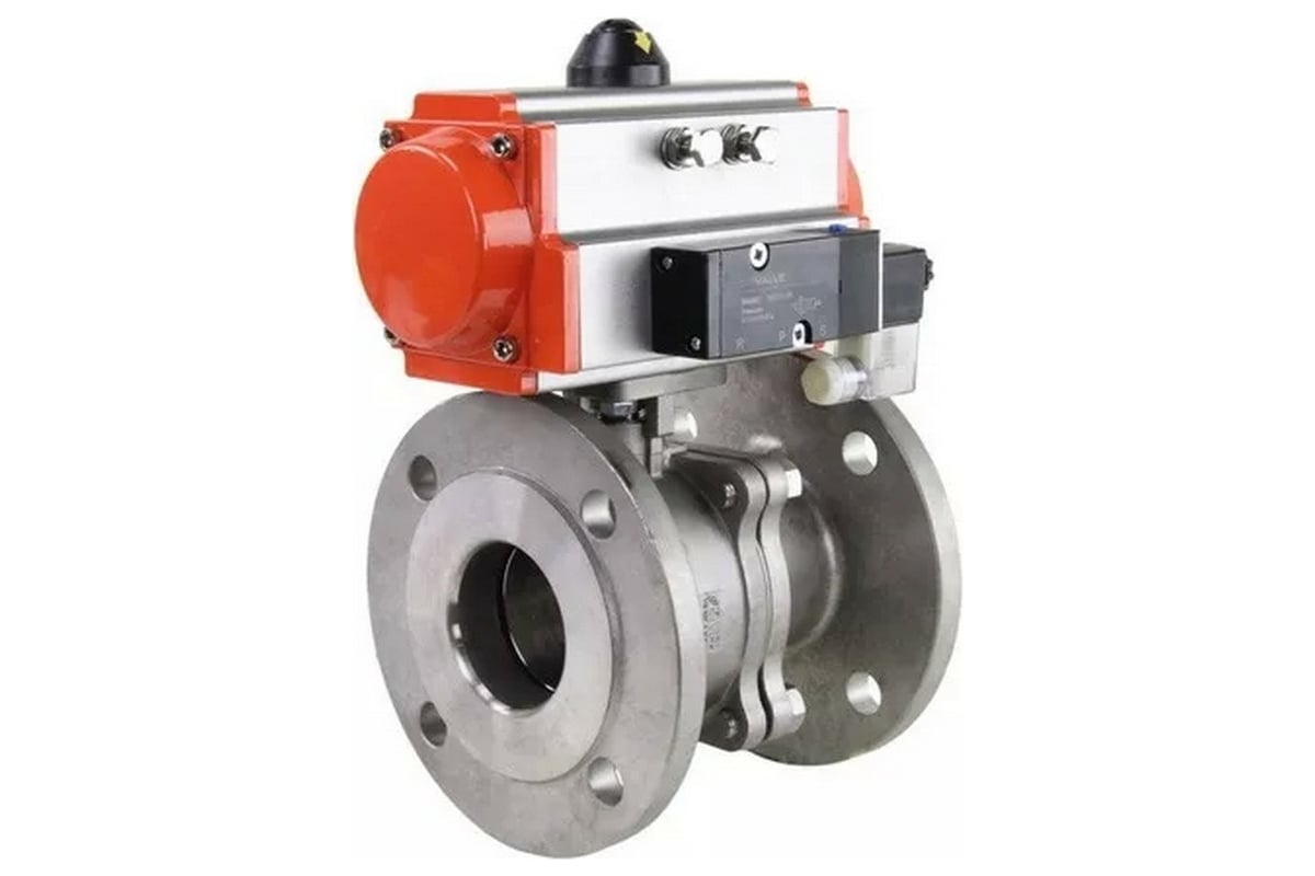 Шаровой кран DN.ru КШФП Ду100 Ру16, пневмопривод DA-105 ...