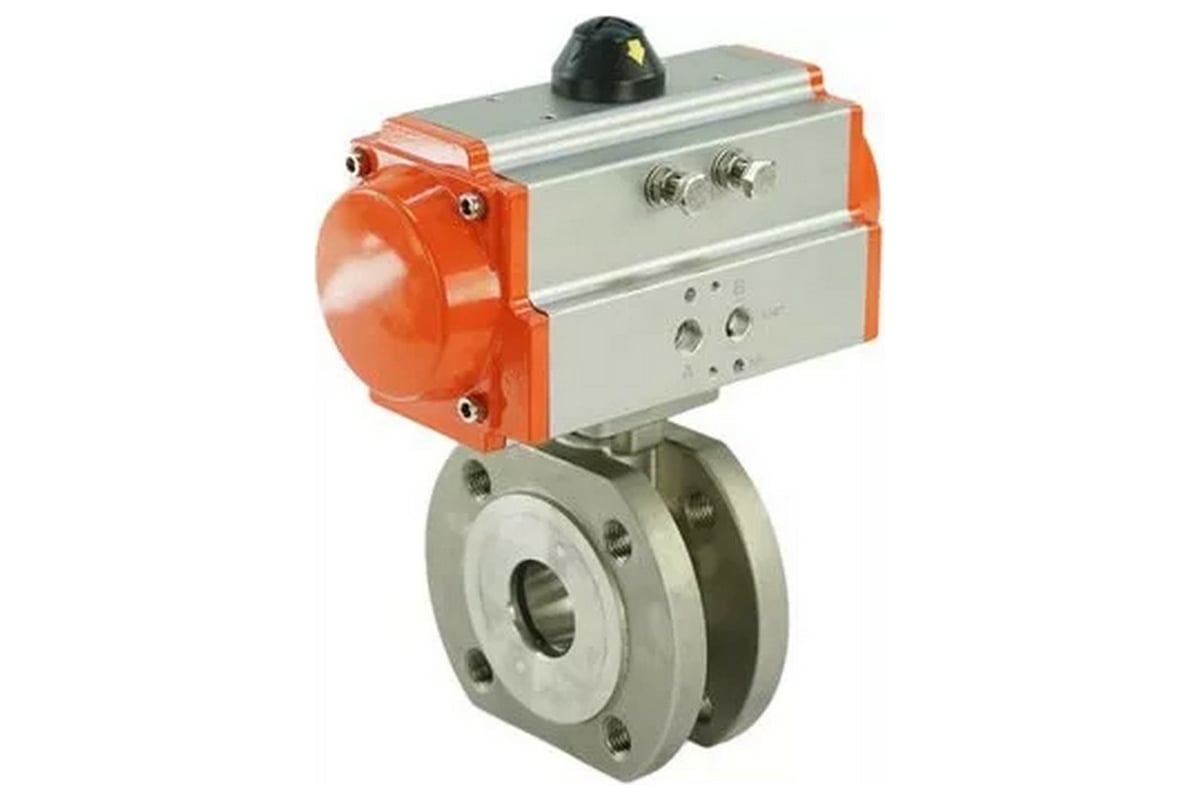 Шаровой кран DN.ruКШмФП.316.200 Ду80 Ру16, с пневмоприводом -DA-083 ...