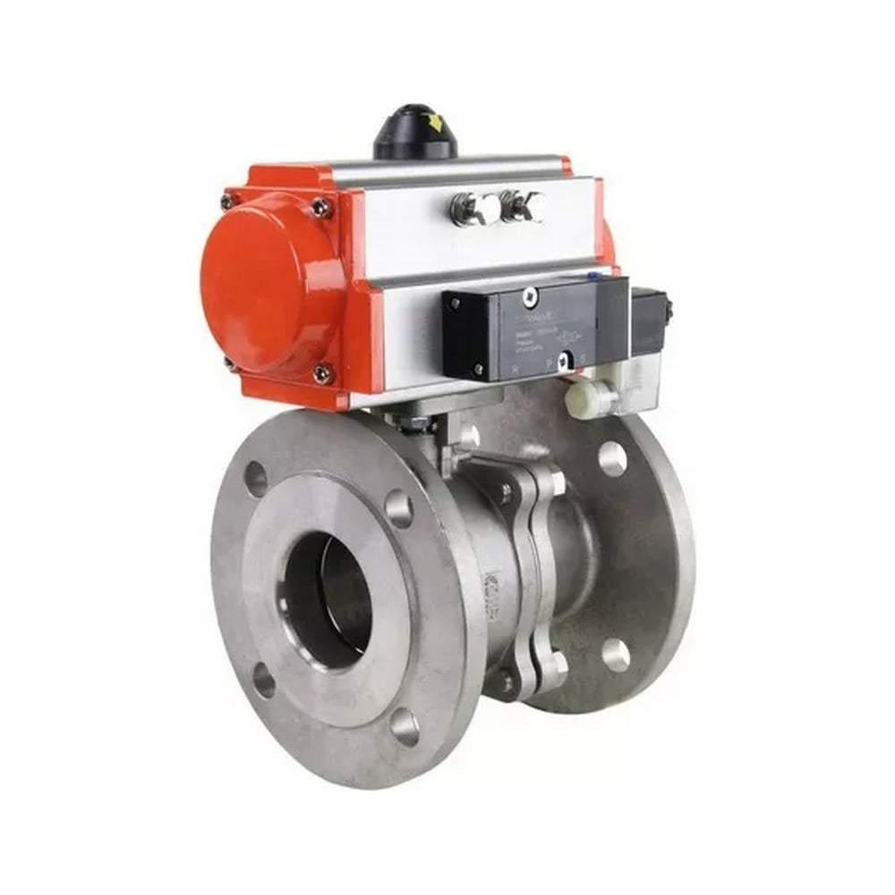 Шаровой кран DN.ruКШФП Ду15 Ру40, пневмопривод -SA пневмораспределитель ...