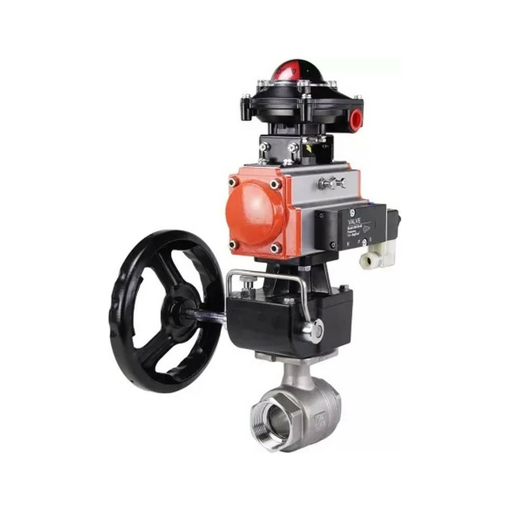 Шаровой кран DN.ru КШМП-ISO Ду65 Ру63 пневмопривод SA-105, пневмораспр ...