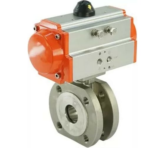 Шаровой кран DN.ruКШмФП.316.200 Ду50 Ру16, с пневмоприводом -DA-083 ...