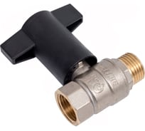 Кран шаровой латунный LD Pride 47.15.В-Н.ТР Ду 15 Ру 40 Т-рукоятка (Red + Blue) LD 47.342.15 RB