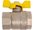 Кран шаровой латунный LD Pride 47.25.В-В.Б GAS Ду 25 Ру 40 бабочка с биркой LD 47.360.25 4