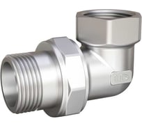 Сгон разъемный угловой (американка) LD Pride DN20 (3/4) ВР/НР латунь никель с биркой LD.67.541.20