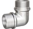 Угол 90 гр LD PRIDE DN20 (3/4") НР/НР латунь никель с биркой LD.67.537.20 1