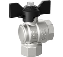 Кран шаровой латунный угловой LD Pride 47.20.В-В.У.Б Ду 20 Ру 40 бабочка с биркой LD 47.210.20