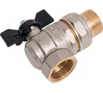 Кран шаровой латунный угловой LD Pride 47.20.В-ГШ.У.Б Ду 20 Ру 40 бабочка с биркой LD 47.216.20