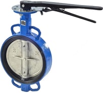 Затвор дисковый поворотный чугун RUTEMPO Ду 80 Ру16 межфл с рукояткой диск чугун манжета EPDM 107-3698