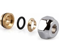 Резьбовое соединение для медной трубы SR Rubinetterie 15x3/4”E, цвет хром E481-2000C0E0