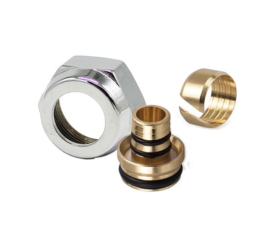 Резьбовое соединение для многослойной трубы SR Rubinetterie 10,5/11-16x3/4”E, хром E483-2000CHF0