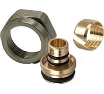 Резьбовое соединение для многослойной трубы SR Rubinetterie D11,5/12-16x3/4”E, мат. никель E483-2000NSF0