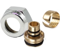 Резьбовое соединение для многослойной трубы SR Rubinetterie 15,5/16-20x3/4”E, хром E483-2000C0H0