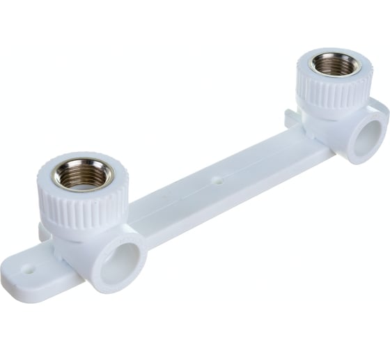 Двойной комбинированный отвод PP-R SLT AQUA с креплением, ВР 20х1/2 SLTFY10201