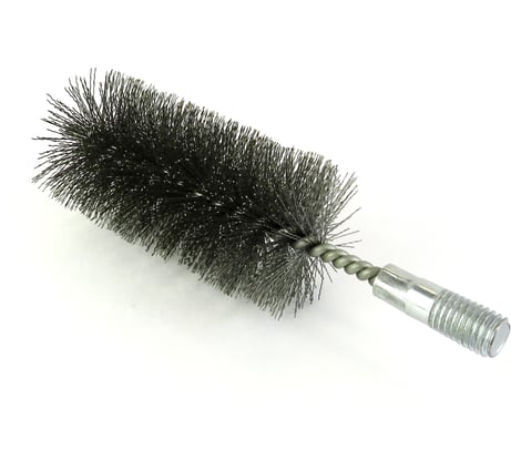 Щетка ерш трубный EuroBrush Д50, ворс гофр сталь 0,30, посадка М12 резьба (14-550) кордщетка ершик, очистка технологических отверстий, котлов, чистка теплообменников прочистка дымоходов, труб EB-T50ST