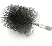 Щетка ерш трубный EuroBrush Д90, ворс сталь 0,50, посадка М12 резьба (14-590) кордщетка ершик, очистка технологических отверстий, котлов, чистка теплообменников прочистка дымоходов, труб EB-T90ST