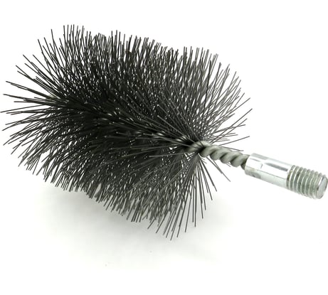 Щетка ерш трубный EuroBrush Д90, ворс сталь 0,50, посадка М12 резьба (14-590) кордщетка ершик, очистка технологических отверстий, котлов, чистка теплообменников прочистка дымоходов, труб EB-T90ST