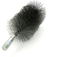 Щетка ерш трубный EuroBrush Д63, ворс сталь 0,40, посадка М12 резьба (14-563) кордщетка ершик, очистка технологических отверстий, котлов, чистка теплообменников прочистка дымоходов, труб EB-T63ST