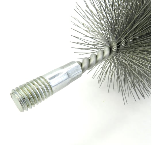 Щетка ерш трубный EuroBrush Д80, ворс сталь 0,50, посадка М12 резьба (14-580) кордщетка ершик, очистка технологических отверстий, котлов, чистка теплообменников прочистка дымоходов, труб EB-T80ST